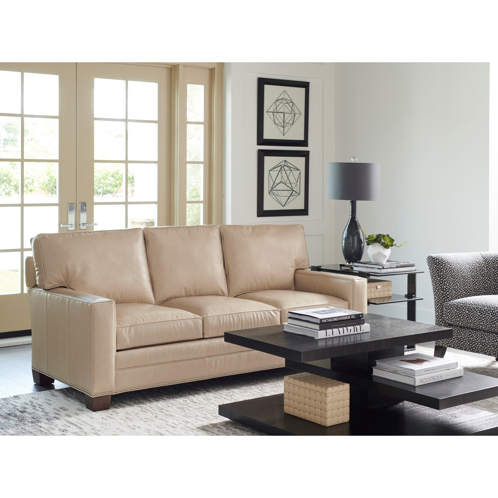 Lexington Couture Leather LL639033 Brayden Customizable 3Cushion Sofa (6 Inch Track Arms
